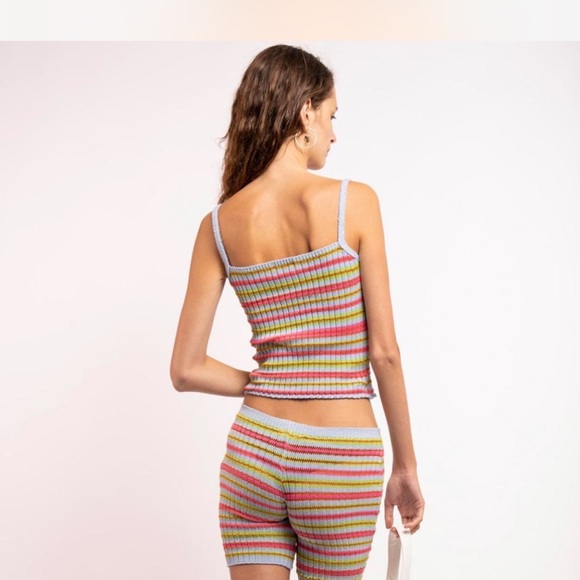 Maison Cleo Candice Blue Multicolor Knitted Tank - Picture 3 of 8